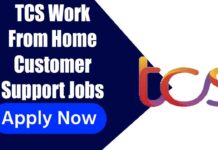 TCS Work From Home Customer Support Jobs